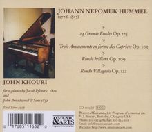 Johann Nepomuk Hummel (1778-1837): Etüden op.125 Nr.1-24, CD