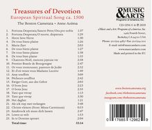 Boston Camerata - Treasures of Devotion (European Spiritual Songs ca. 1500), CD