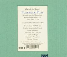 Mauricio Kagel (1931-2008): Playback Play - News from the Music Fair, CD