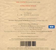 Ludwig van Beethoven (1770-1827): Diabelli-Variationen op.120 für Klavier &amp; Orchester  (Uri Caine / Concerto Köln), CD