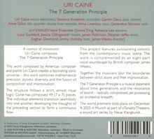 Text: URI CAINE: The 7 Generation Principle. Musiker spielen zeitgenössische Musik und verwischen stilistische Grenzen.