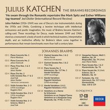 Julius Katchen, The Brahms Recordings. CD 1 bis 16 mit verschiedenen Werken und Künstlern. ELOQUENCE, DECCA Logo. 