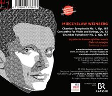 Mieczysław Weinberg: Werke aufgeführt von der bayerischen kammerphilharmonie unter Gabriel Adorján, schwarz-weißes Porträt.