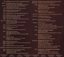 Liste von Musikstücken und Komponisten wie Bartók, Beethoven und Brahms, mit CD-Nummern; darunter Orchester- und Künstlernamen.