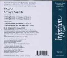 Wolfgang Amadeus Mozart (1756-1791): Streichquintette Nr.3-6, 2 CDs
