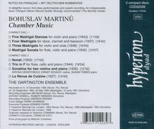 Bohuslav Martinu (1890-1959): Madrigal-Sonate für Flöte,Violine &amp; Klavier, 2 CDs