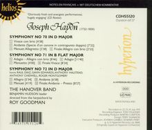 Joseph Haydn (1732-1809): Symphonien Nr.70-72, CD