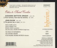 Giovanni Battista Draghi (1640-1708): Ode to Saint Cecilia, CD