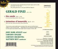 Gerald Finzi (1901-1956): Dies Natalis, CD