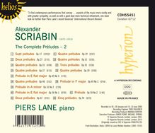 Alexander Scriabin (1872-1915): Preludes Vol.2, CD