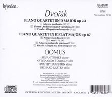 Antonin Dvorak (1841-1904): Klavierquartette Nr.1 &amp; 2 (opp.23 &amp; 87), CD