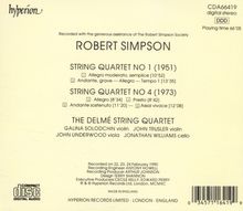 Robert Simpson (1921-1997): Streichquartette Nr.1 &amp; 4, CD