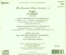 Eugen D'Albert (1864-1932): Klavierkonzerte Nr.1 &amp; 2, CD