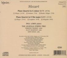 Wolfgang Amadeus Mozart (1756-1791): Klavierquartette Nr.1 &amp; 2, CD