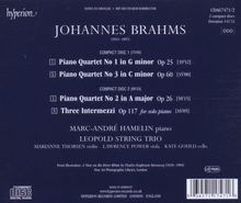 Johannes Brahms (1833-1897): Klavierquartette Nr.1-3, 2 CDs