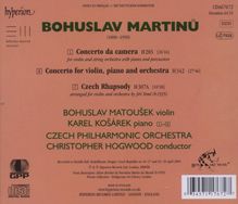 Bohuslav Martinu (1890-1959): Sämtliche Werke für Violine &amp; Orchester Vol.2, CD
