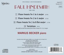 Paul Hindemith (1895-1963): Klaviersonaten Nr.1-3, CD