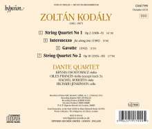 Zoltan Kodaly (1882-1967): Streichquartette Nr.1 &amp; 2, CD