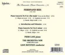 Ferdinand Ries (1784-1838): Klavierkonzerte Nr.8 A-Dur op.151 "Gruß an den Rhein" &amp; Nr.9 g-moll op.177, CD