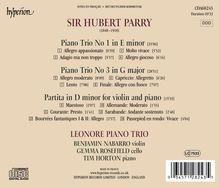 Hubert Parry (1848-1918): Klaviertrios Nr.1 &amp; 3, CD