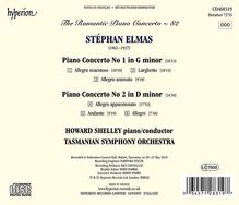 Stephan Elmas (1862-1937): Klavierkonzerte Nr.1 &amp; 2, CD