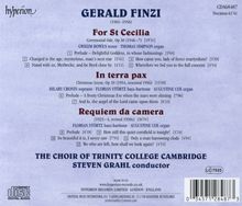 "GERALD FINZI (1901–1956), For St Cecilia, In terra pax, Requiem da camera. THE CHOIR OF TRINITY COLLEGE CAMBRIDGE."  
