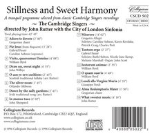 Cambridge Singers - Stillness and Sweet Harmony, CD
