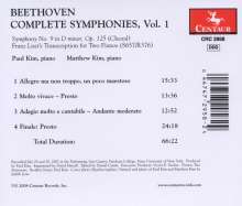 Ludwig van Beethoven (1770-1827): Sämtliche Symphonien (arr.für Klavier) Vol.1, CD