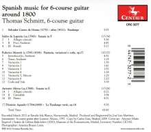 Thomas Schmitt - Spanische Gitarrenmusik des Barock, CD