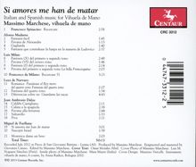 Massimo Marchese - Musica italiana y espanola para vihuela de mano, CD