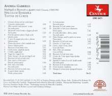Andrea Gabrieli (1510-1586): Madrigali et Ricercari a quattro voci, CD