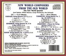New World String Quartet - New World Composers from the Old World, 2 CDs