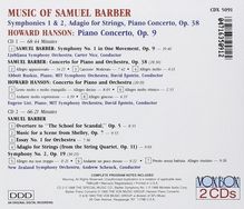 Samuel Barber (1910-1981): Symphonien Nr.1 &amp; 2, 2 CDs
