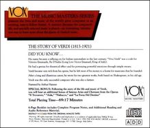 The Story of Verdi in Words and Music, CD