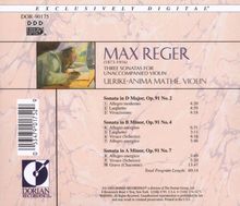 Max Reger (1873-1916): Sonaten f.Violine solo op.91 Nr.2,4,7, CD