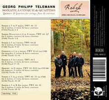 Georg Philipp Telemann (1681-1767): Quartette &amp; Quintette für Flöte,Streicher &amp; Bc, CD