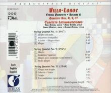 Heitor Villa-Lobos (1887-1959): Streichquartette Nr.4,9,11, CD