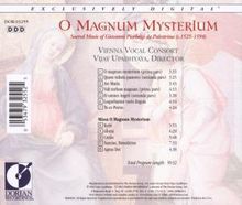 Giovanni Pierluigi da Palestrina (1525-1594): Geistliche Musik "O Magnum Mysterium", CD