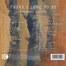 "THERE I LONG TO BE" Ensemble Galilei. Trackliste mit zwei CDs und detaillierte Titel auf abstraktem, malerischen Hintergrund.