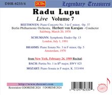 Radu Lupu - Live Vol.7, 2 CDs