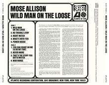 Mose Allison (1927-2016): Wild Man On The Loose, CD