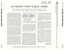Lee Konitz &amp; Warne Marsh: Lee Konitz With Warne Marsh, CD