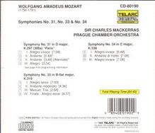 Wolfgang Amadeus Mozart (1756-1791): Symphonien Nr.31,33,34, CD