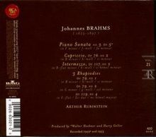 Arthur Rubinstein (1887-1982): Brahms Sonate,Vol.21, CD