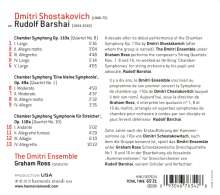 Dmitri Schostakowitsch (1906-1975): Kammersymphonien opp.49a,110a,118a, CD