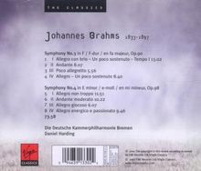 Johannes Brahms (1833-1897): Symphonien Nr.3 &amp; 4, CD