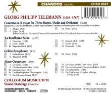 Georg Philipp Telemann (1681-1767): Konzert f.3 Hörner &amp; Violine in D, CD