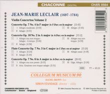 Jean Marie Leclair (1697-1764): Violinkonzerte op.7 Nr.4 &amp; 6;op.10 Nr.1, CD