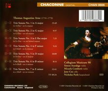 Thomas Arne (1710-1778): Triosonaten Nr.1-7, CD