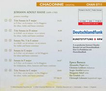 Johann Adolph Hasse (1699-1783): Triosonaten in C,d,F für Oboe,Violine,Bc, CD